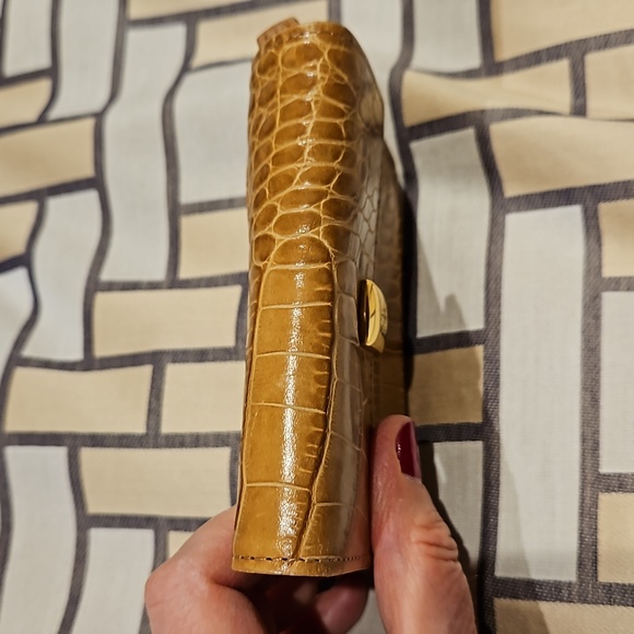 RALPH LAUREN COIN/CREDIT CARD HOLDER   CAMEL LIZARD LIKE - Picture 9 of 13